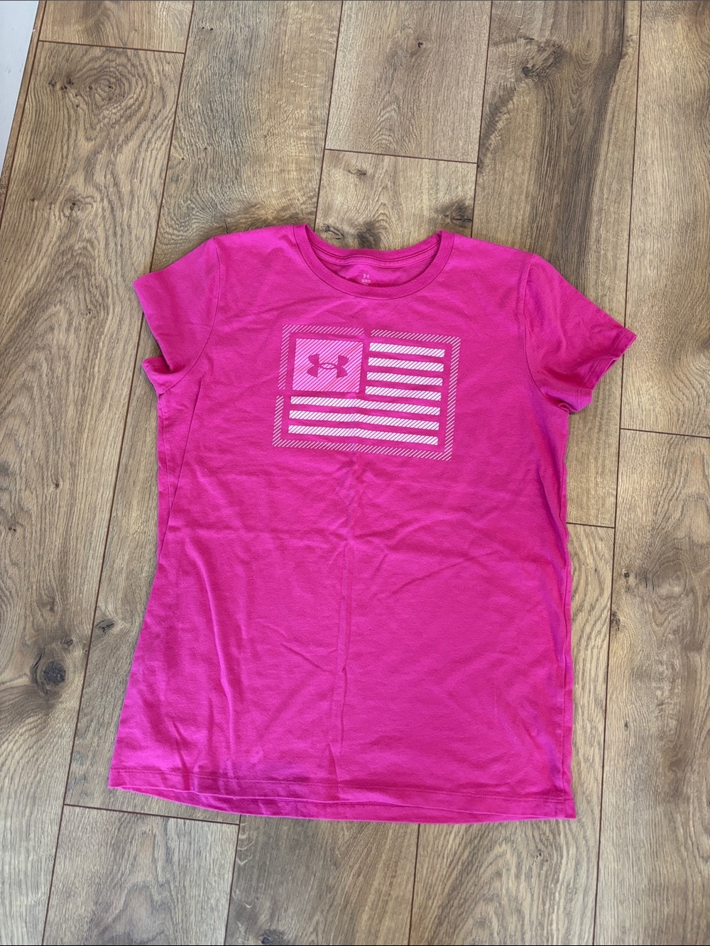 Under Armour Freedom Flag Bright Pink Short Sleeve Graphic Tee